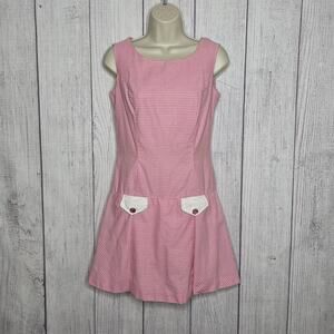 Vintage 60s Pink Scooter Dress Skort Romper Go-Go Mod, size XS/S